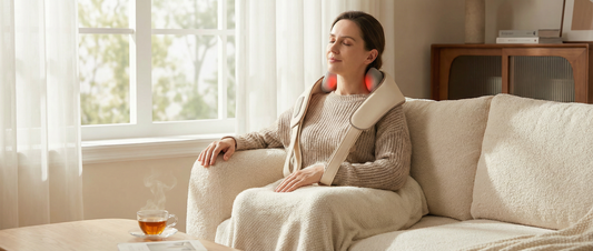 Wellivu Soul Touch device for professional at-home infrared massage and neck pain relief.