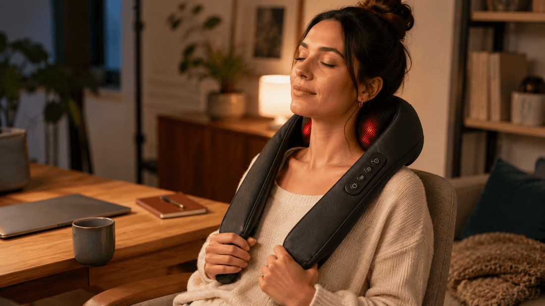 Neck & Shoulder Massager With Heat: A Simple Way to Unwind After Desk Time - Wellivu.com