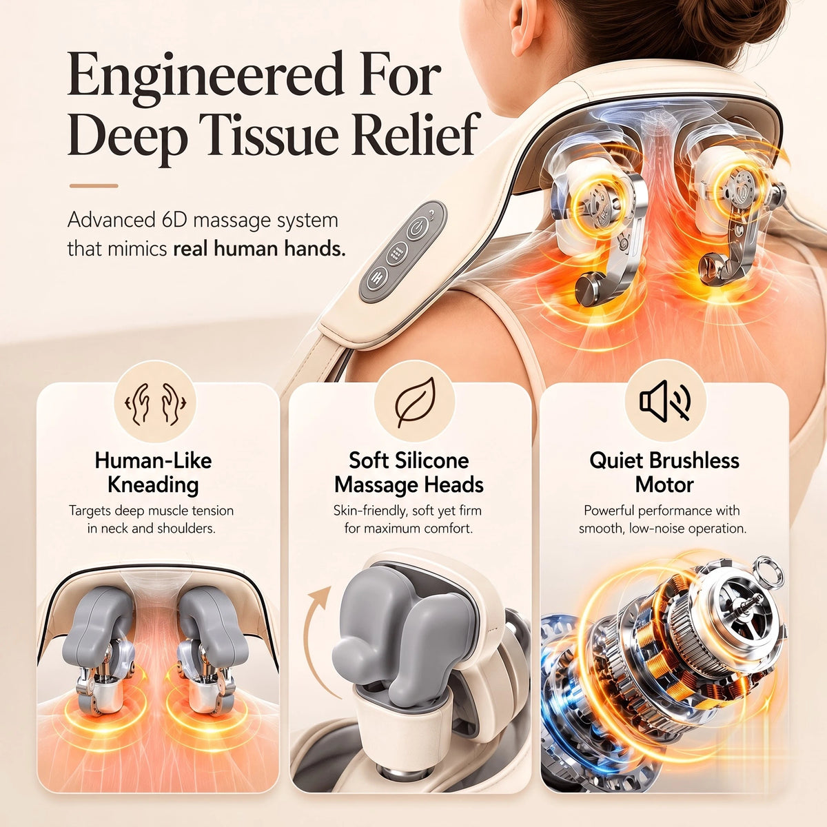 Wellivu™ Cordless Neck & Shoulder Massager With Heat | Wellivu.com