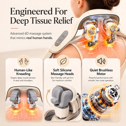 Wellivu™ Cordless Neck & Shoulder Massager With Heat | Wellivu.com