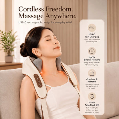 Wellivu™ Cordless Neck & Shoulder Massager With Heat | Wellivu.com