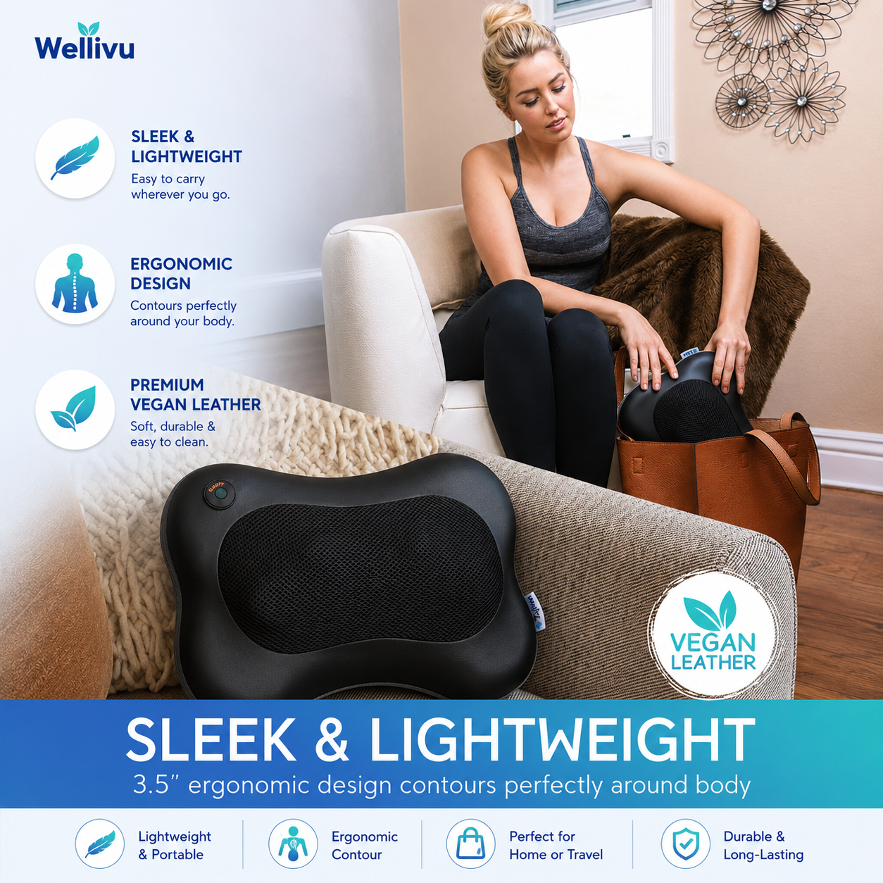 Wellivu™ Shiatsu Neck & Shoulder Massager With Heat