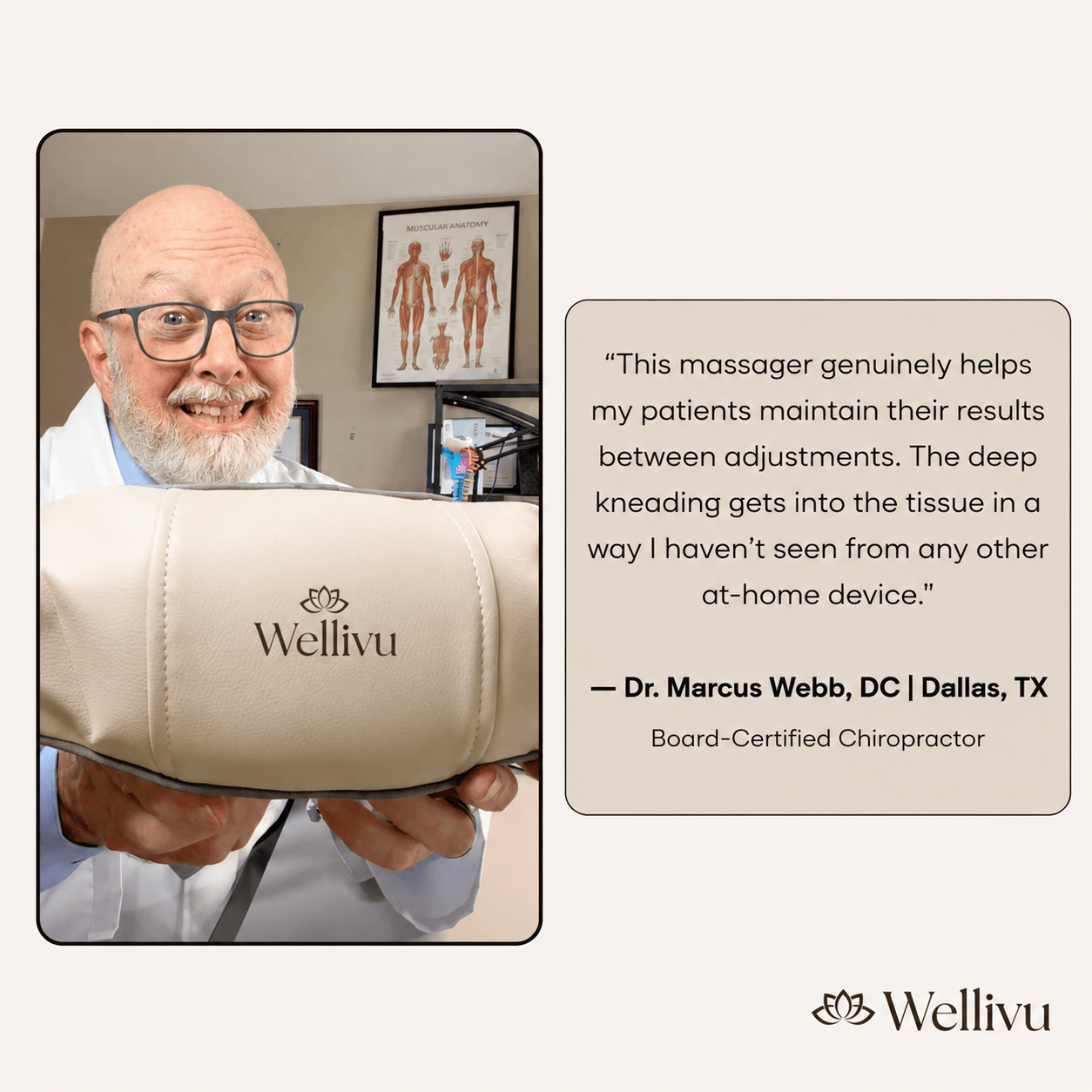 Wellivu™ Cordless Neck & Shoulder Massager With Heat