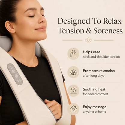 Wellivu™ Cordless Neck & Shoulder Massager With Heat