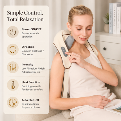 Wellivu™ Cordless Neck & Shoulder Massager With Heat