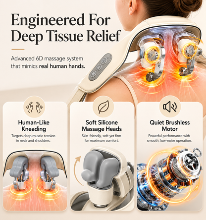 Wellivu™ Cordless Neck & Shoulder Massager With Heat