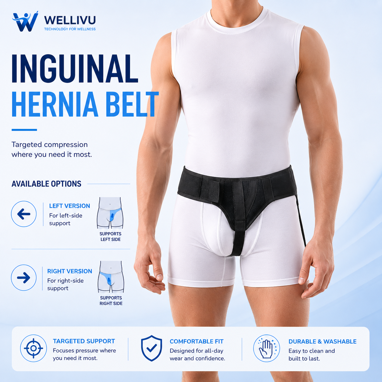 Wellivu™ Inguinal Hernia Support Belt