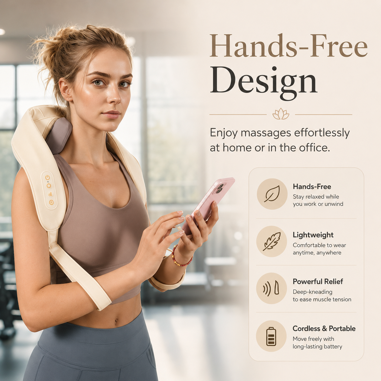 Wellivu™ Cordless Neck & Shoulder Massager With Heat